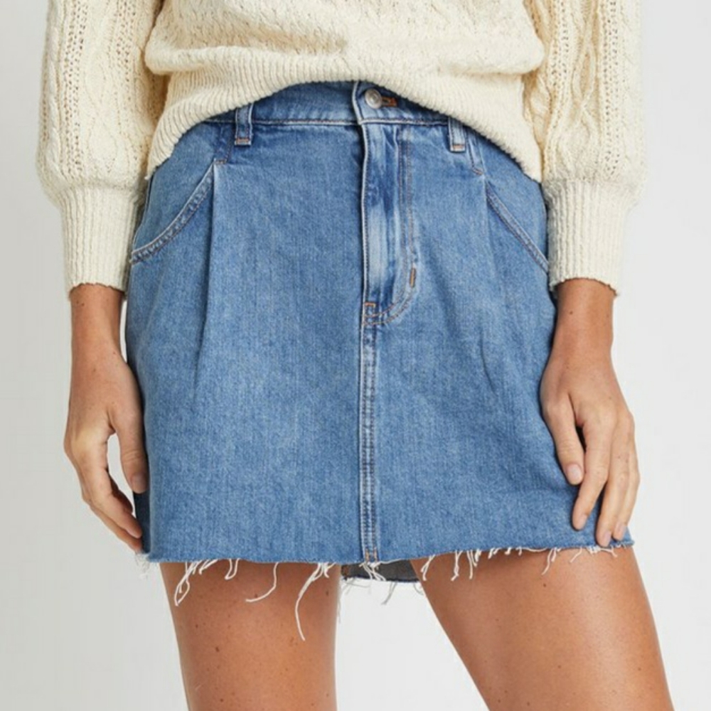 Free People Denim Cosmico Skirt Size 27